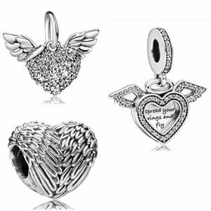 Crystal Angel Wings Bead Charm Bundle Set